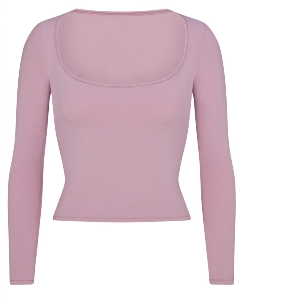 skims scoop neck long sleeve